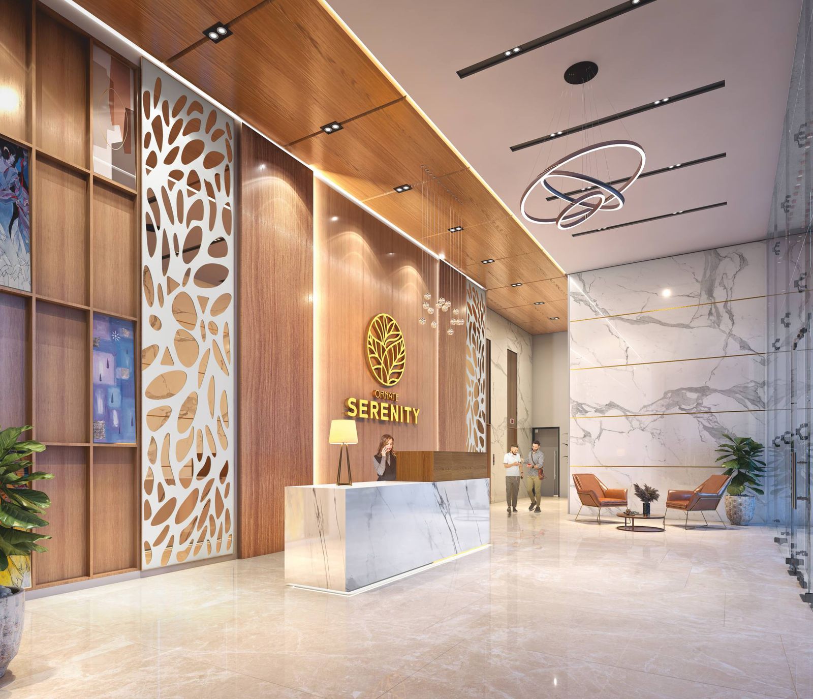 Air-conditioned grand entrance lobby